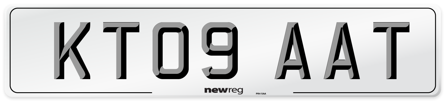 KT09 AAT Number Plate from New Reg